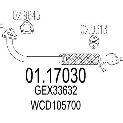Труба выхлопного газа MTS 01.17030