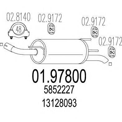 Глушитель выхлопных газов конечный ROSI 24324