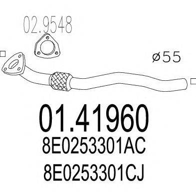 Труба выхлопного газа MTS 01.41960