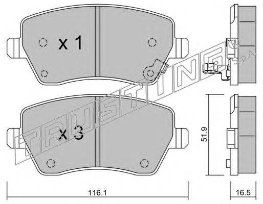 Комплект тормозных колодок, дисковый тормоз BENDIX 573255J