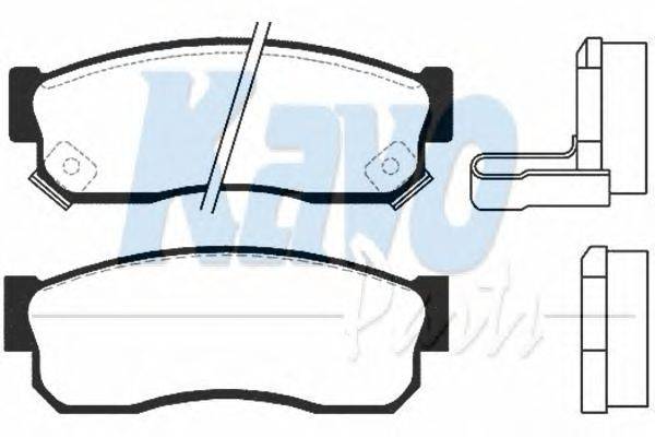 Комплект тормозных колодок, дисковый тормоз KAVO PARTS BP6510
