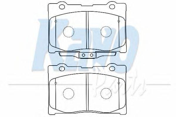 Комплект тормозных колодок, дисковый тормоз KAVO PARTS BP-2052