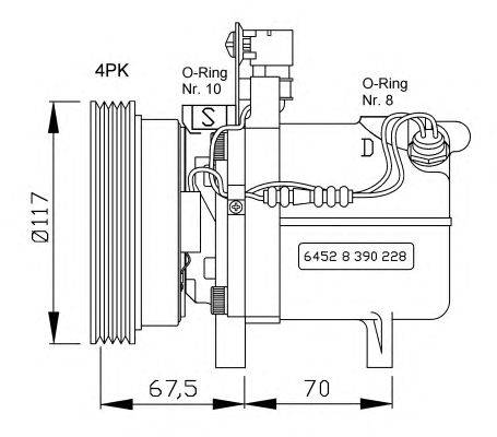 Компрессор, кондиционер NRF 32055G