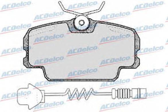 Комплект тормозных колодок, дисковый тормоз ACDelco AC0581305D