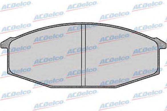 Комплект тормозных колодок, дисковый тормоз ACDelco AC058249D
