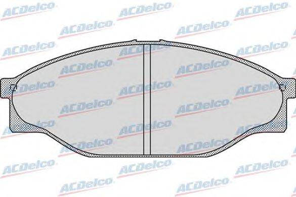 Комплект тормозных колодок, дисковый тормоз ACDelco AC493981D
