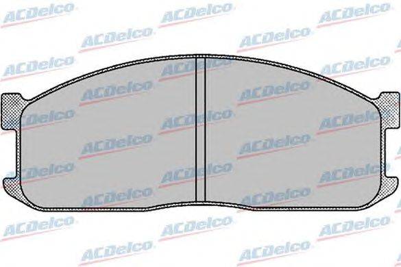Комплект тормозных колодок, дисковый тормоз ACDelco AC651781D
