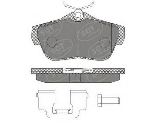 Комплект тормозных колодок, дисковый тормоз SCT Germany SP 460