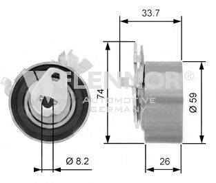 Натяжной ролик, ремень ГРМ FLENNOR FS04039