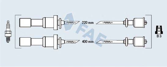 Комплект проводов зажигания FAE 85393