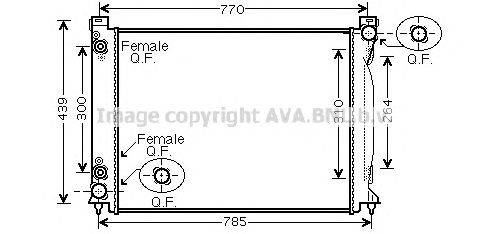 Радиатор, охлаждение двигателя AVA QUALITY COOLING AI2232