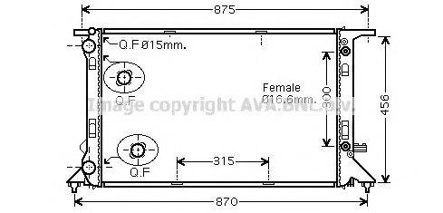 Радиатор, охлаждение двигателя AVA QUALITY COOLING AI2293