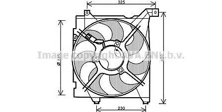 Вентилятор, охлаждение двигателя AVA QUALITY COOLING KA7517