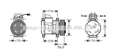 Компрессор, кондиционер AVA QUALITY COOLING MEK227