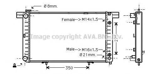 Радиатор, охлаждение двигателя AVA QUALITY COOLING MS2120