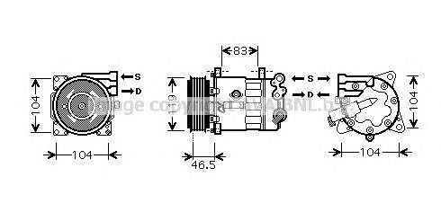 Компрессор, кондиционер AVA QUALITY COOLING PEK325