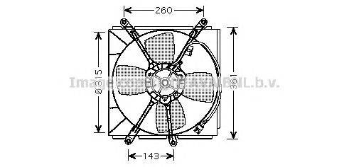 Вентилятор, охлаждение двигателя AVA QUALITY COOLING TO7522