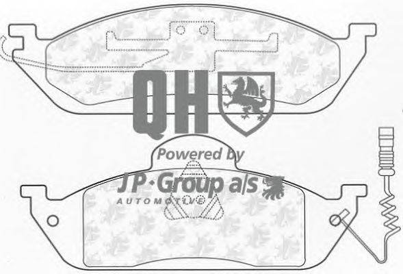 Комплект тормозных колодок, дисковый тормоз JP GROUP BP1134