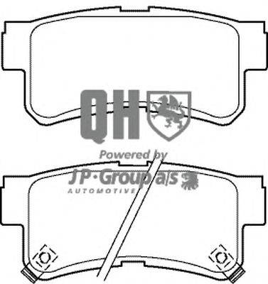 Комплект тормозных колодок, дисковый тормоз JP GROUP BP1387