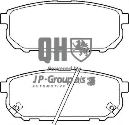 Комплект тормозных колодок, дисковый тормоз JP GROUP BP1401