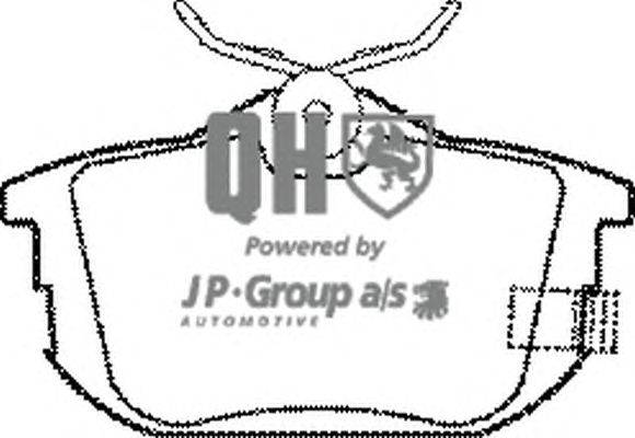 Комплект тормозных колодок, дисковый тормоз JP GROUP BP973