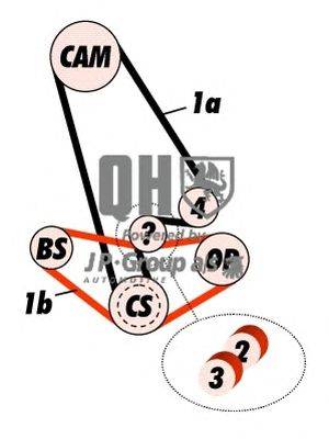 Комплект ремня ГРМ JP GROUP QBK612