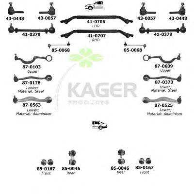 Подвеска колеса KAGER 800098