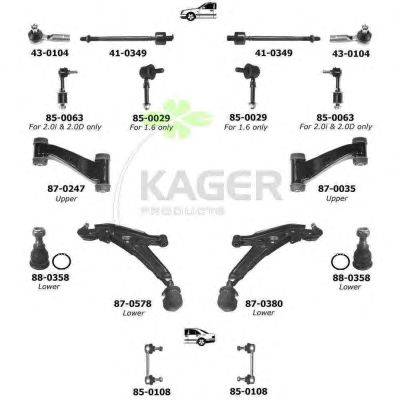 Подвеска колеса KAGER 800136