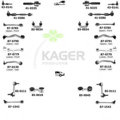 Подвеска колеса KAGER 800182