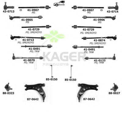 Подвеска колеса KAGER 800598