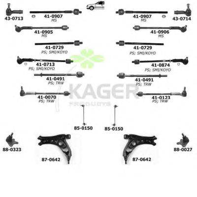 Подвеска колеса KAGER 801026