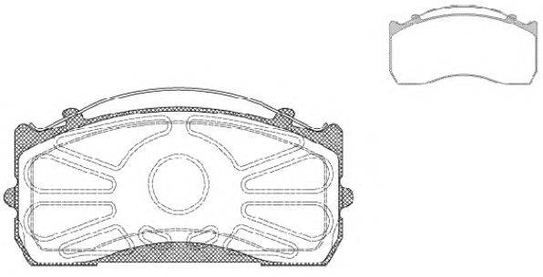 Комплект тормозных колодок, дисковый тормоз KAWE JCA815.00