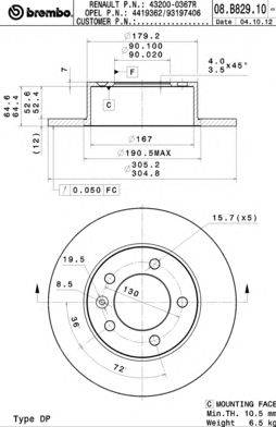 Тормозной диск BRECO BS 6031