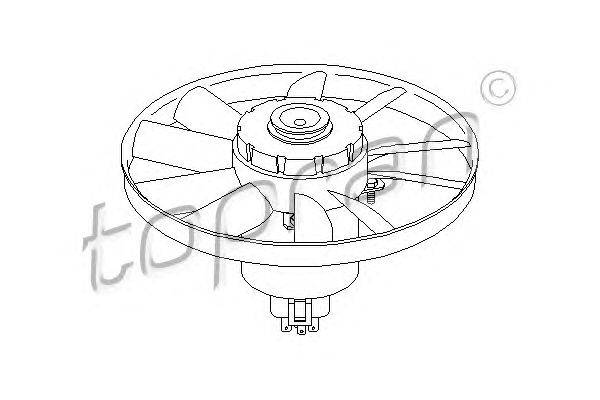 Вентилятор, охлаждение двигателя TOPRAN 103136