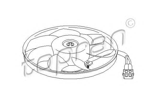 Вентилятор, охлаждение двигателя TOPRAN 111 438