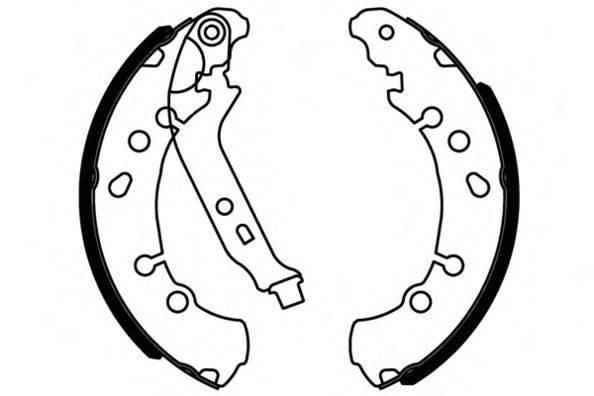 Комплект тормозных колодок; Комплект тормозных колодок, стояночная тормозная система E.T.F. 090708