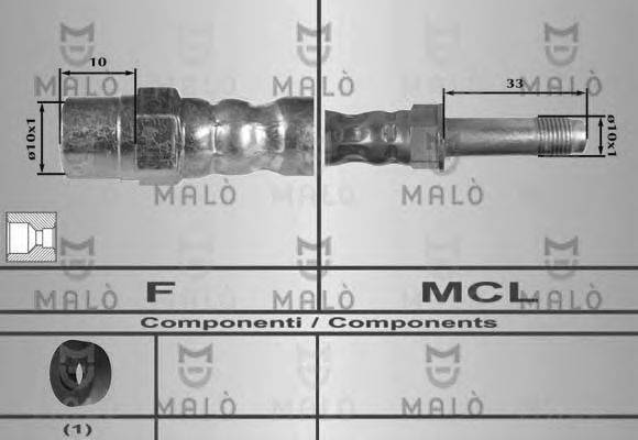 Тормозной шланг MALÒ 80215