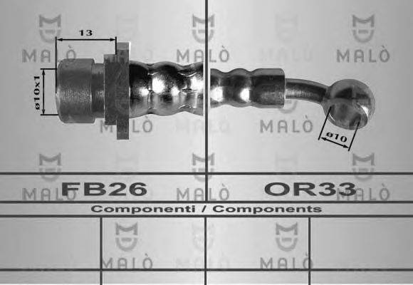 Тормозной шланг MALÒ 80627