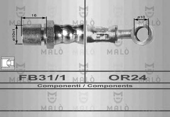 Тормозной шланг MALÒ 8111