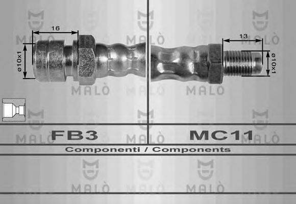 Тормозной шланг MALÒ 8237