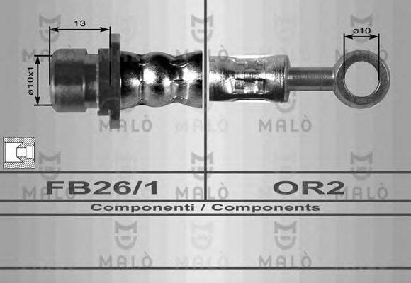 Тормозной шланг MALÒ 8478