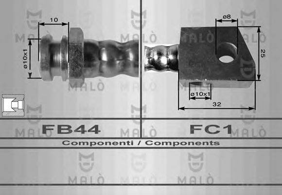 Тормозной шланг MALÒ 8618