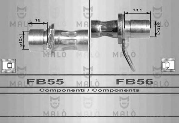 Тормозной шланг MALÒ 8956