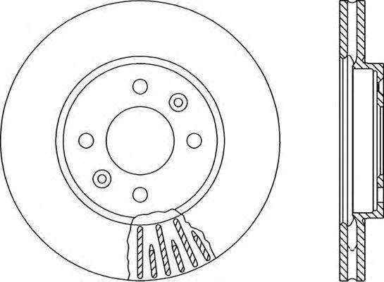 Тормозной диск OPEN PARTS BDR1476.20