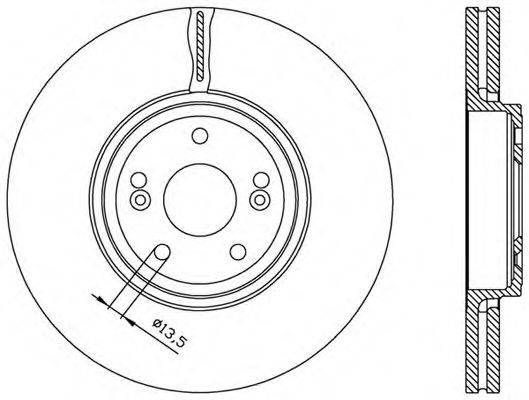 Тормозной диск OPEN PARTS BDR1961.20