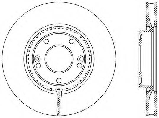 Тормозной диск OPEN PARTS BDA2477.20