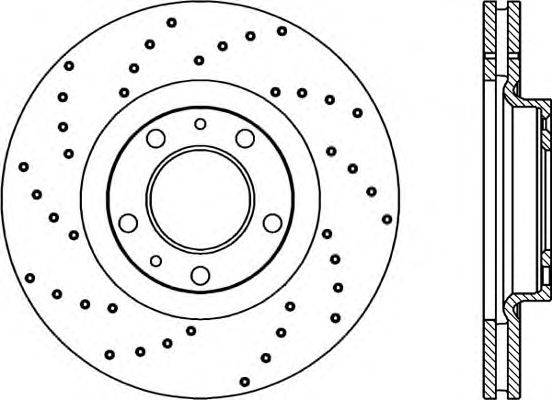 Тормозной диск OPEN PARTS BDRS1898.25