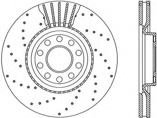 Тормозной диск OPEN PARTS BDRS1942.25