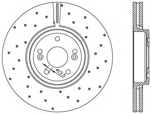 Тормозной диск OPEN PARTS BDRS1961.25