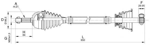 Приводной вал OPEN PARTS DRS6036.00